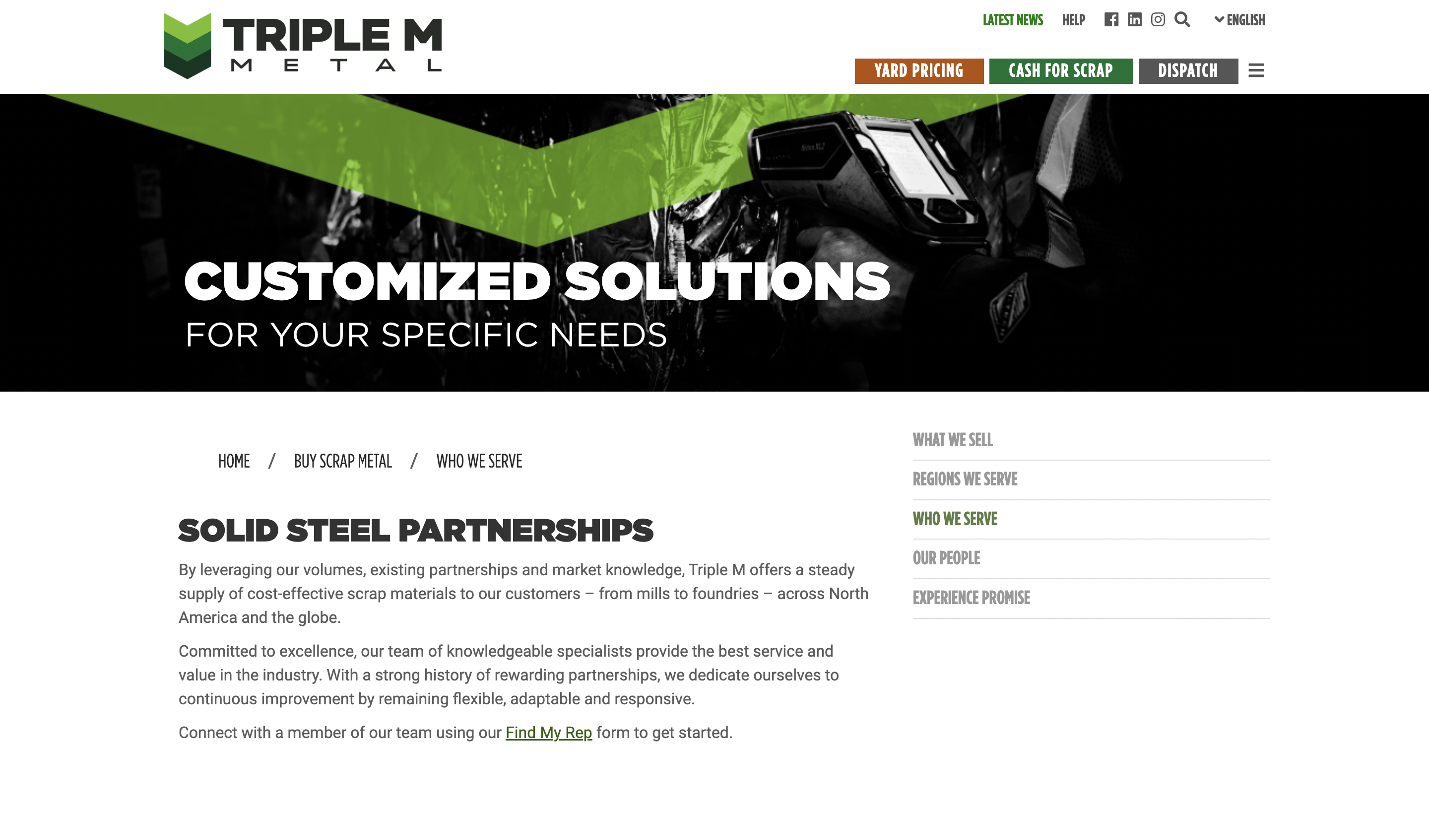Website banner of industrial worker for manufacturing company