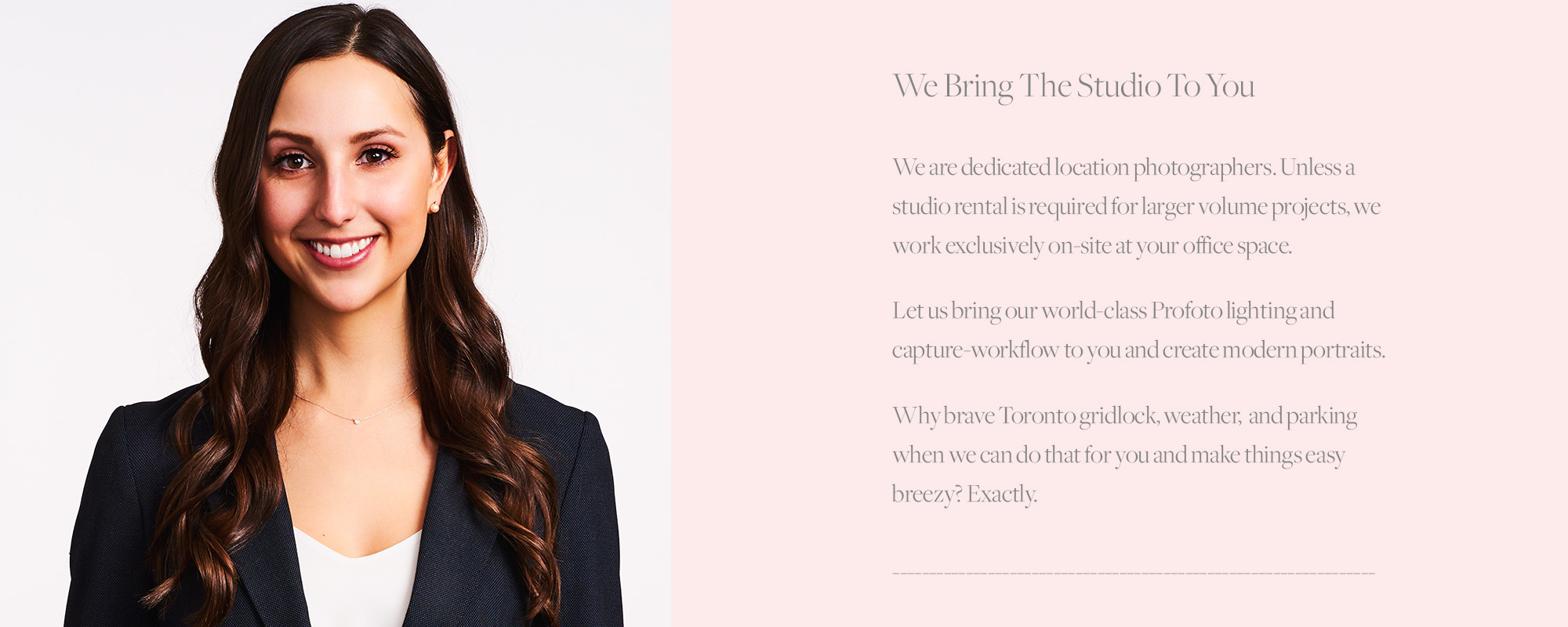 Modern business headshot of female corporate lawyer