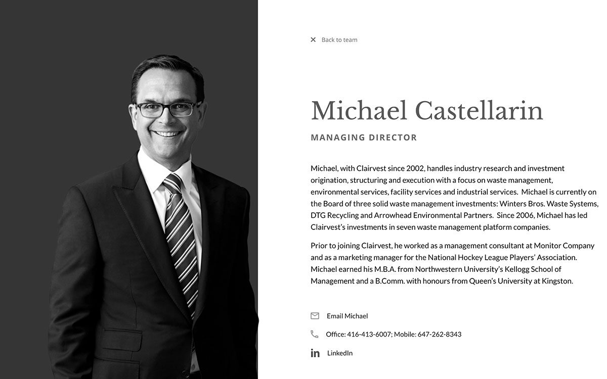 Toronto corporate studio headshot photograph of male business executive